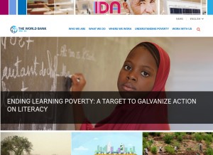 How wbg.org looks like on a tablet such as an iPad.
