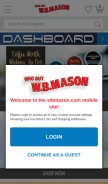 How wbmason.com looks like on a mobile device such as an iPhone.