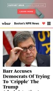 How wbur.org looks like on a mobile device such as an iPhone.