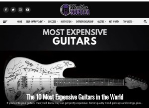 How wealthygorilla.com looks like on a tablet such as an iPad.