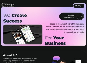 How weappitright.com looks like on a tablet such as an iPad.