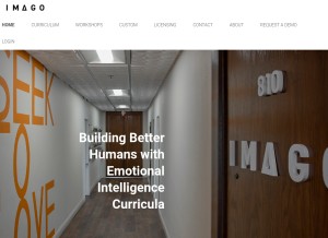 How weareimago.com looks like on a tablet such as an iPad.