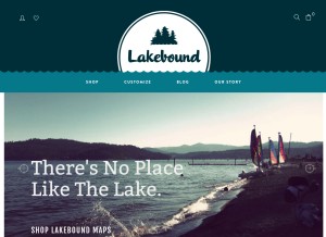 How wearelakebound.com looks like on a tablet such as an iPad.