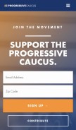 How weareprogressives.org looks like on a mobile device such as an iPhone.