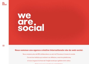 How wearesocial.com looks like on a tablet such as an iPad.