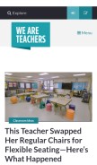 How weareteachers.com looks like on a mobile device such as an iPhone.