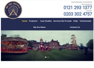 How wearetricycle.co.uk looks like on a tablet such as an iPad.