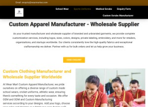 How wearmartae.com looks like on a tablet such as an iPad.