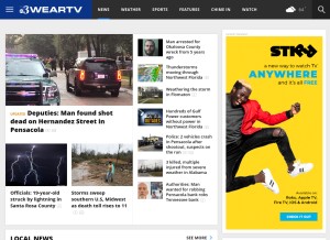 How weartv.com looks like on a tablet such as an iPad.
