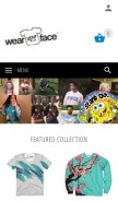 How wearyourface.com looks like on a mobile device such as an iPhone.