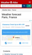 How weather-atlas.com looks like on a mobile device such as an iPhone.