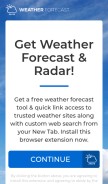 How weatherforecastdaily.com looks like on a mobile device such as an iPhone.
