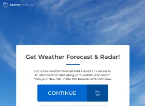 How weatherforecastdaily.com looks like on a tablet such as an iPad.