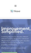 How weaveonline.com looks like on a mobile device such as an iPhone.
