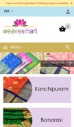 How weavesmart.com looks like on a mobile device such as an iPhone.