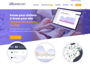 How web-stat.com looks like on a tablet such as an iPad.