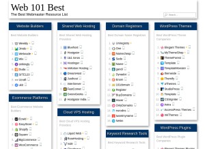 How web101best.com looks like on a tablet such as an iPad.