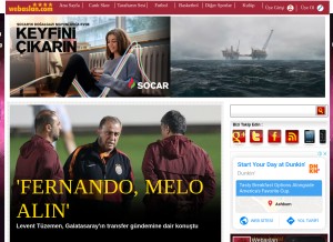 How webaslan.com looks like on a tablet such as an iPad.