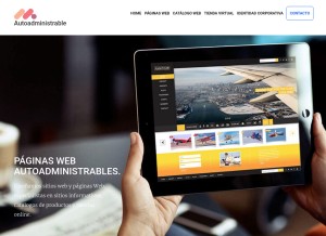 How webautoadministrable.cl looks like on a tablet such as an iPad.