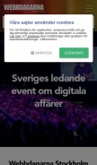 How webbdagarna.se looks like on a mobile device such as an iPhone.