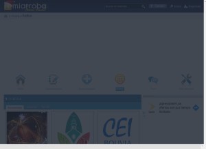 How webcindario.com looks like on a tablet such as an iPad.