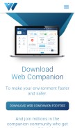 How webcompanion.com looks like on a mobile device such as an iPhone.