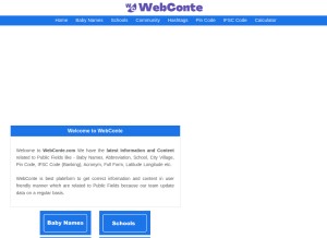 How webconte.com looks like on a tablet such as an iPad.
