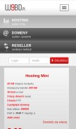 How webd.pl looks like on a mobile device such as an iPhone.
