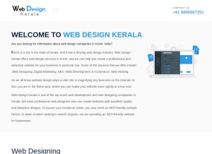 How webdesignkerala.in looks like on a tablet such as an iPad.