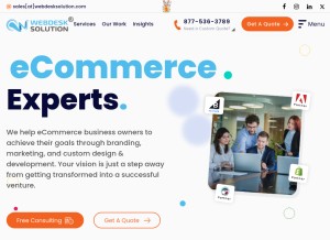 How webdesksolution.com looks like on a tablet such as an iPad.