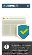 How webdomain.dk looks like on a mobile device such as an iPhone.