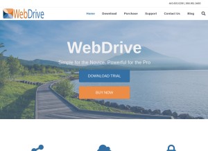 How webdrive.com looks like on a tablet such as an iPad.