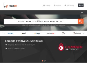 How webevi.com looks like on a tablet such as an iPad.