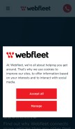 How webfleet.com looks like on a mobile device such as an iPhone.