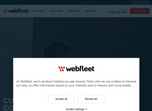 How webfleet.com looks like on a tablet such as an iPad.