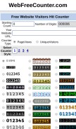 How webfreecounter.com looks like on a mobile device such as an iPhone.