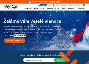 How webglobe.sk looks like on a tablet such as an iPad.