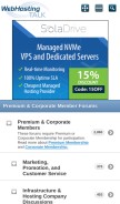 How webhostingtalk.com looks like on a mobile device such as an iPhone.