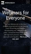 How webinarjam.net looks like on a mobile device such as an iPhone.