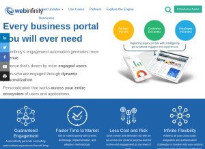How webinfinity.com looks like on a tablet such as an iPad.