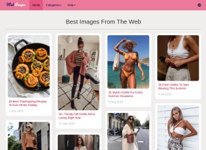 How webinspo.com looks like on a tablet such as an iPad.
