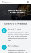 How webinstats.com looks like on a mobile device such as an iPhone.