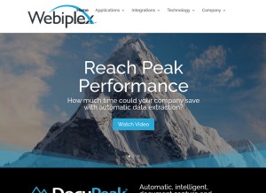 How webiplex.com looks like on a tablet such as an iPad.