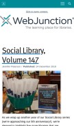 How webjunction.org looks like on a mobile device such as an iPhone.