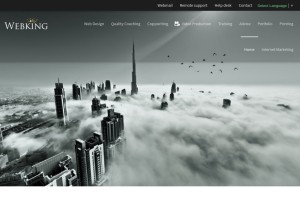 How webking.be looks like on a tablet such as an iPad.