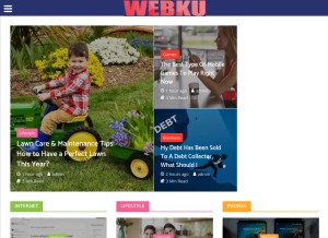 How webku.net looks like on a tablet such as an iPad.