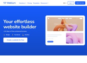 How weblium.com looks like on a tablet such as an iPad.