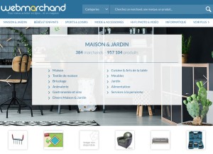How webmarchand.com looks like on a tablet such as an iPad.