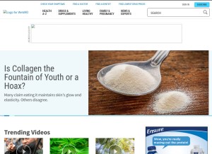 How webmd.com looks like on a tablet such as an iPad.