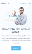 How webnode.fr looks like on a mobile device such as an iPhone.